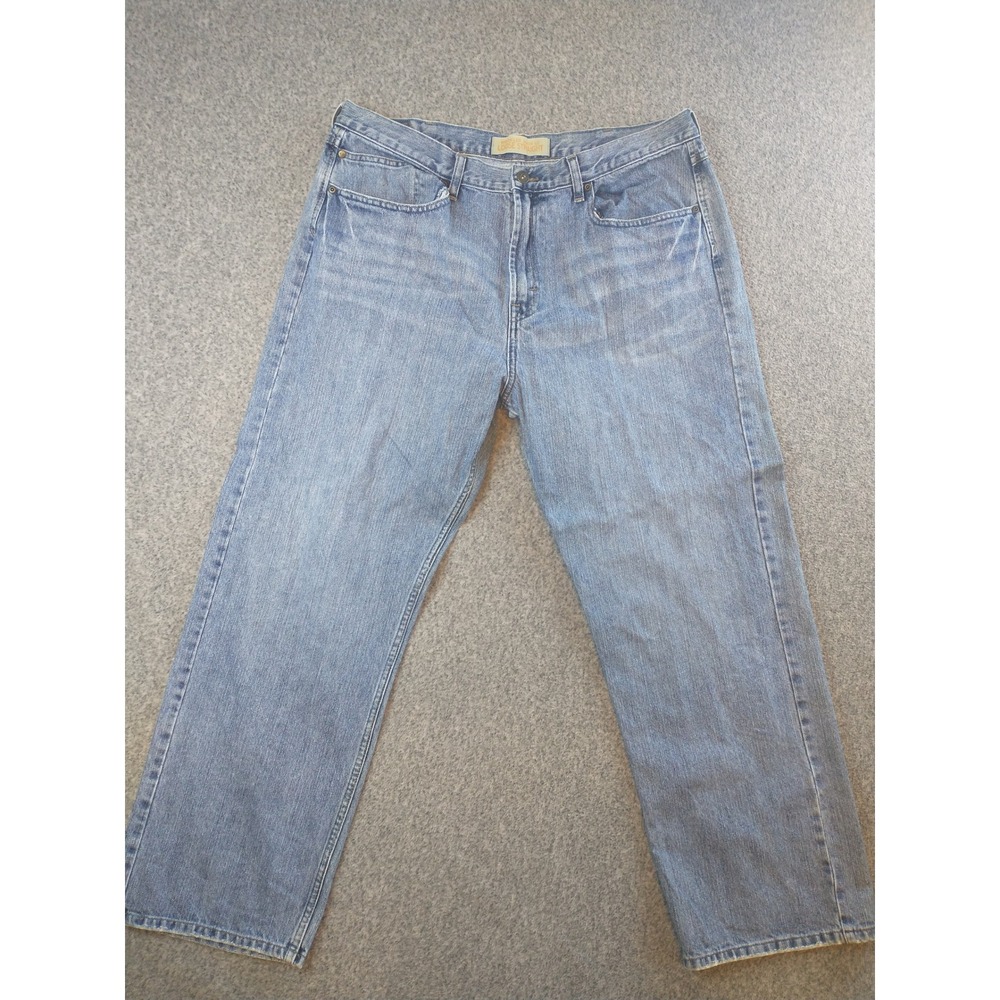 Wrangler Jeans Co Mens 36x29 Loose Straight Leg Light Wash Denim Jeans 97RJWEV